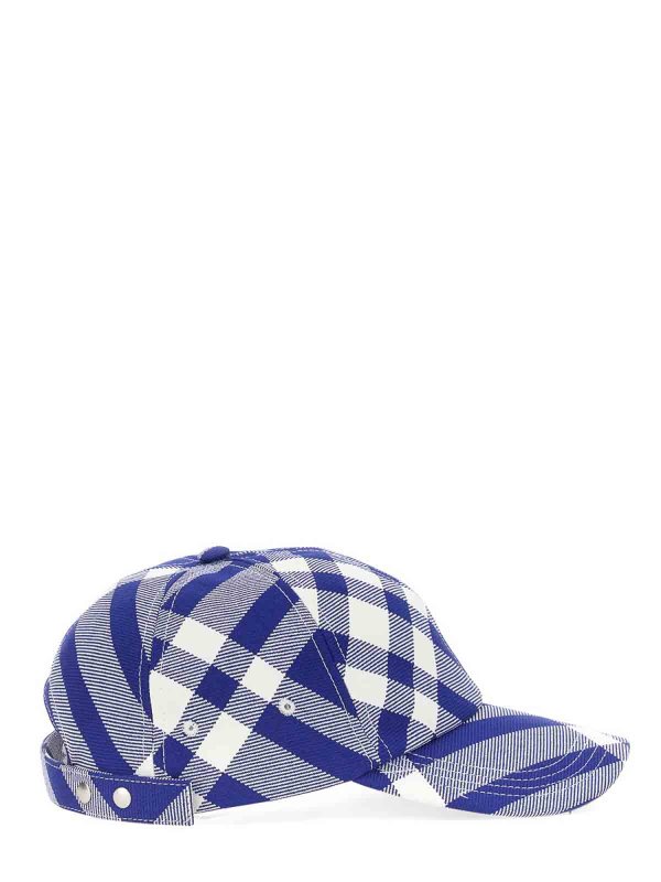 【関税＆送料込み】Burberry Baseball Cap With Tartan Patter Burberry Baseball Cap With Tartan Pattern - Purple | 8079477