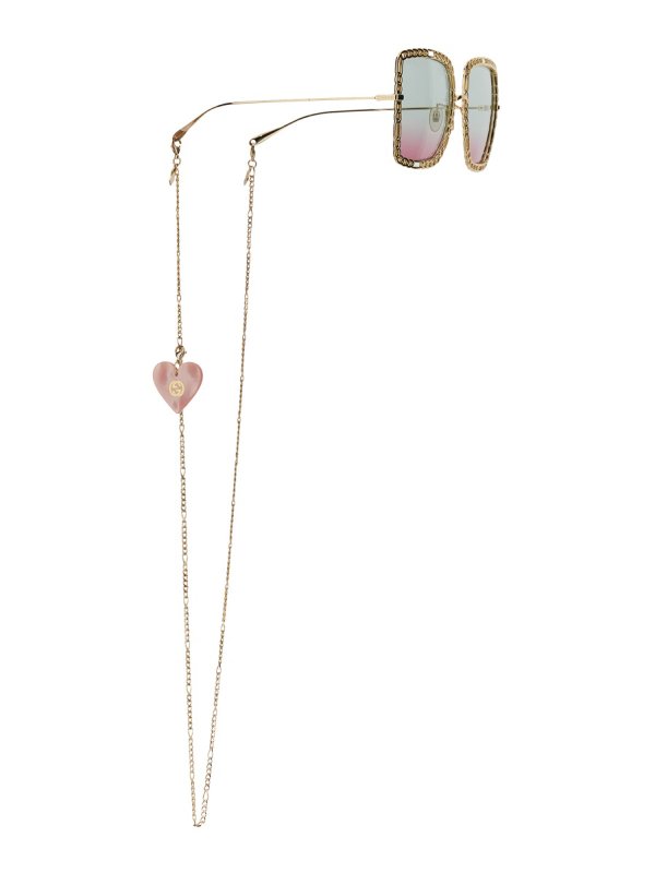 GUCCI buy online Occhiale Da Sole Rettangolare Con Catena