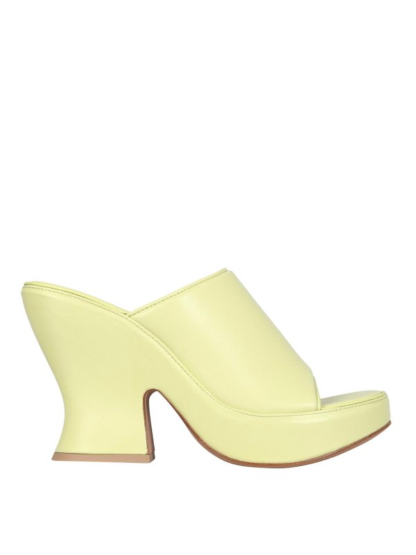 BOTTEGA VENETA: サンダル - サンダル - イエロー