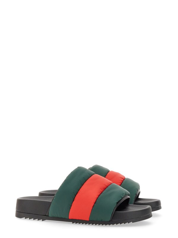 Slider Sandal With Web Ribbon shop online: GUCCI