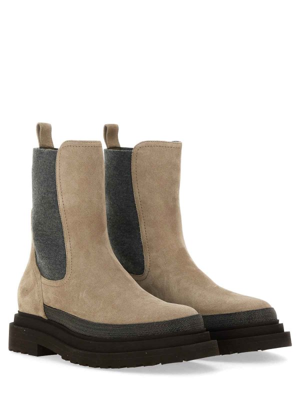 BRUNELLO CUCINELLI: ankle boots online - Suede Chelsea Boot