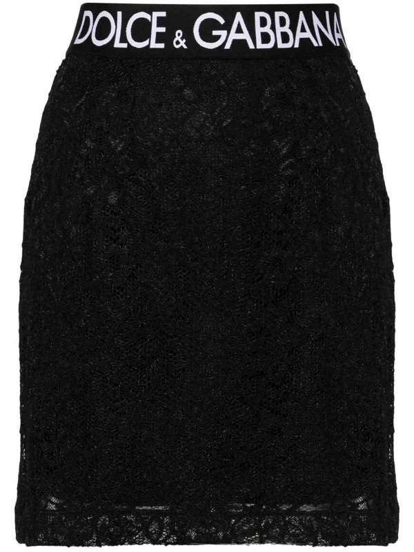 DOLCE & GABBANA: mini skirts online - Lace Miniskirt