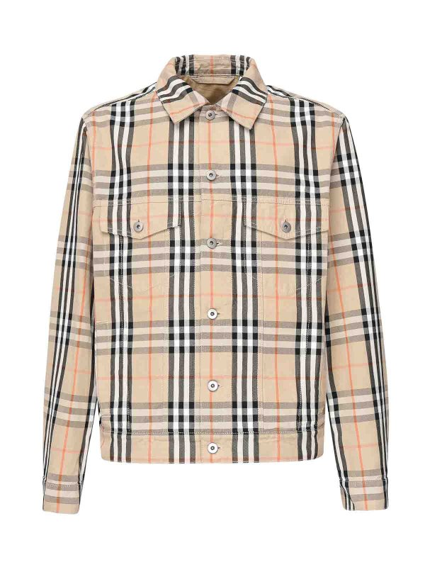 The Best Shops BURBERRY: casual jackets - Check Cotton Jacket