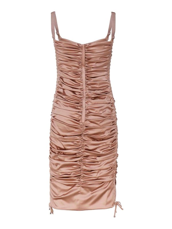 DOLCE & GABBANA: abiti lunghi online - Abito midi in seta stretch