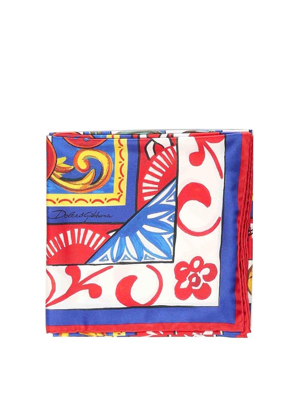 DOLCE & GABBANA: Stoles & Shawls - Silk Foulard Scarf