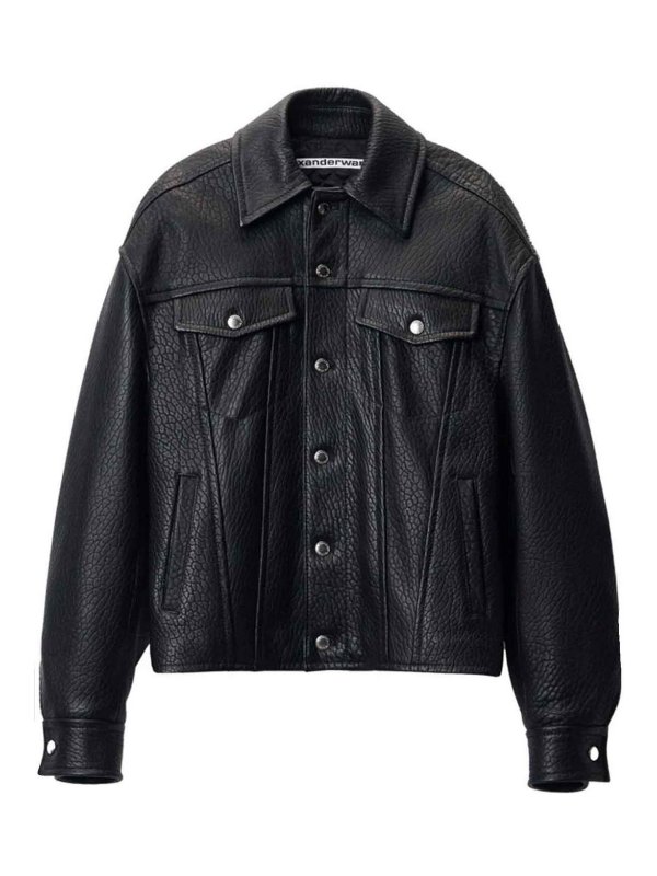ALEXANDER WANG: casual jackets - Leather Jacket