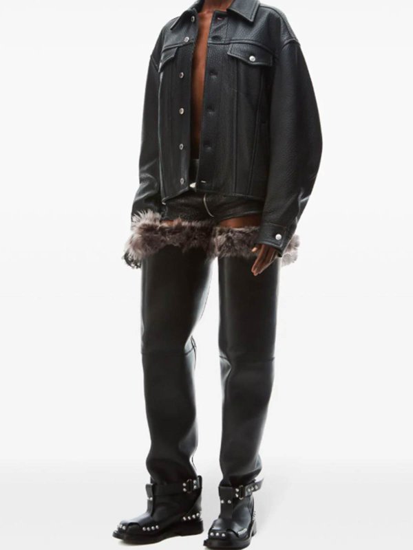 ALEXANDER WANG: casual jackets online - Leather Jacket