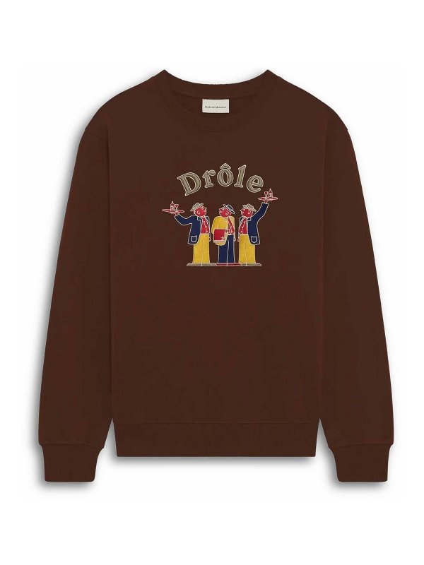 DRÔLE DE MONSIEUR: Sweatshirts und Pullover - Sweatshirt - Dunkelbraun