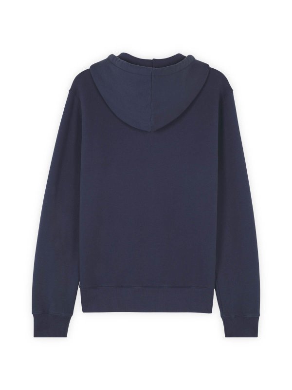 MAISON KITSUNÉ: Sweatshirts & Sweaters online - Bold Fox Head Patch Comfort Zipped Hoodie
