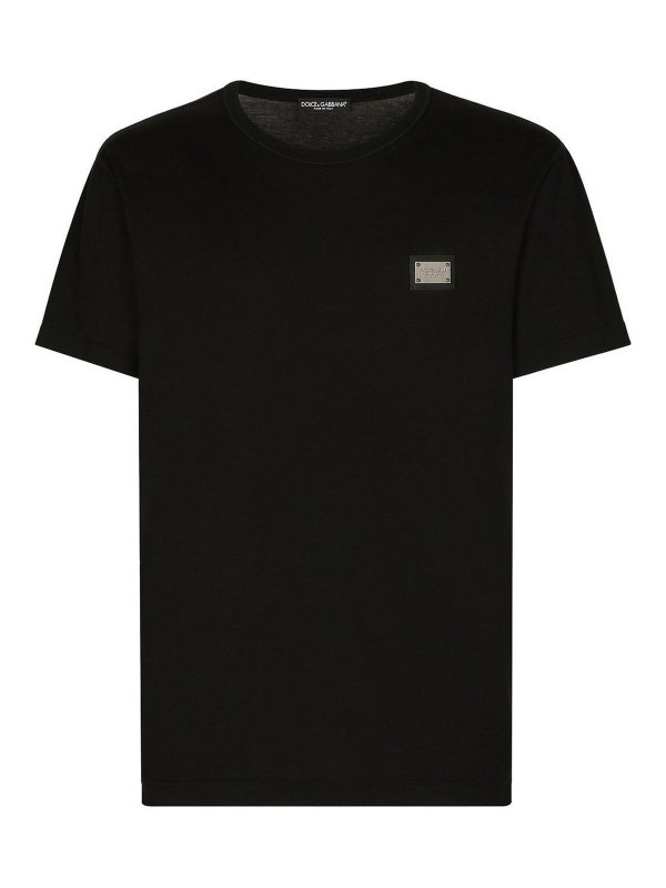 DOLCE & GABBANA: T-shirts - T-Shirt - Schwarz