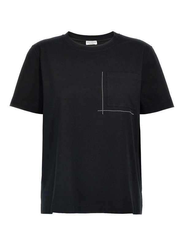 BRUNELLO CUCINELLI: Tシャツ - Tシャツ - 黒