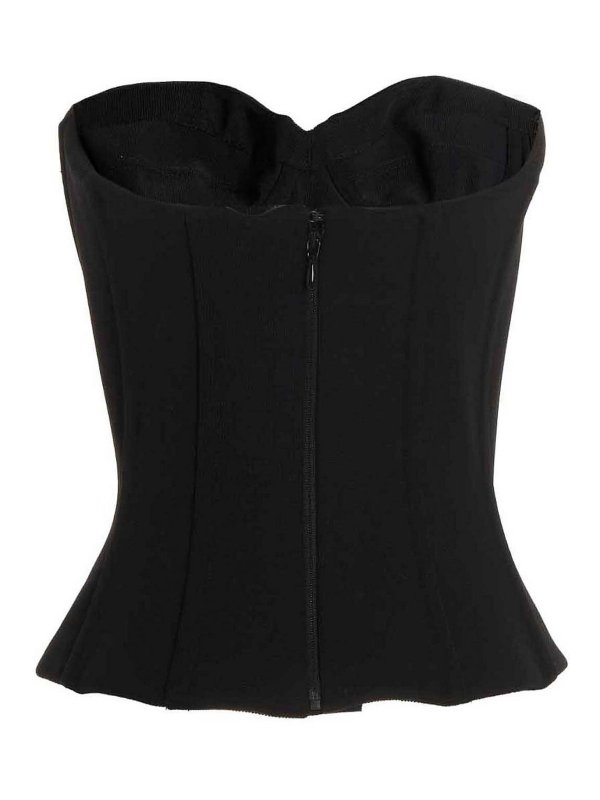 BALENCIAGA: Tops y camisetas sin mangas online - Top - Negro