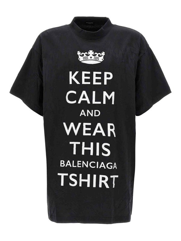 BALENCIAGA: T-shirts - T-Shirt - Weiß