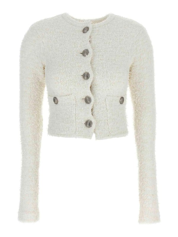 BALENCIAGA: Cardigans - Cardigan - Weiß