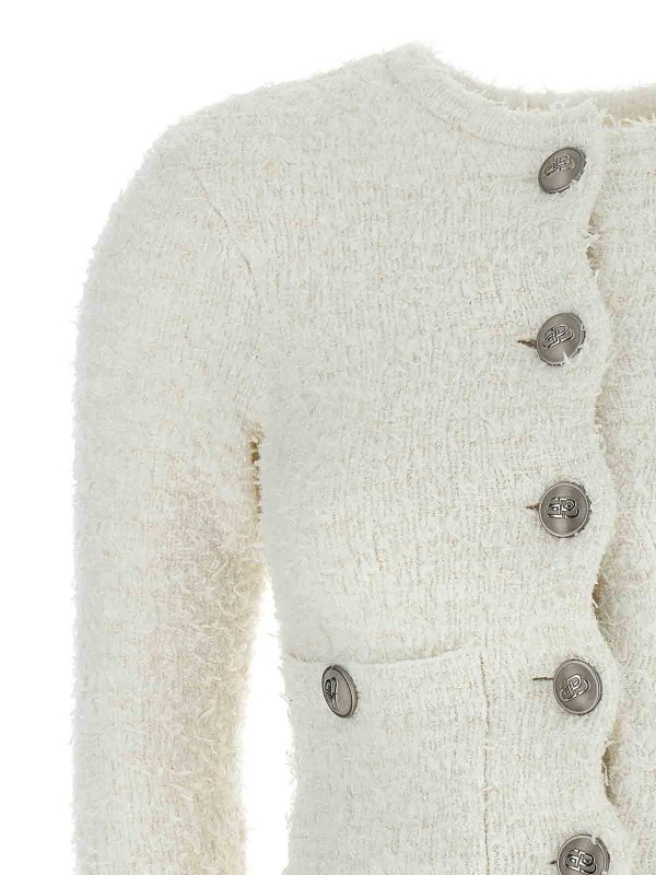 The Best Shops BALENCIAGA: Cardigans - Cardigan - Weiß