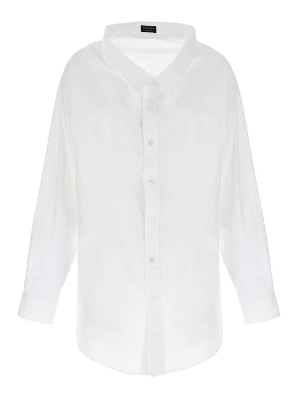 BALENCIAGA: shirts - Off-Shoulder Shirt