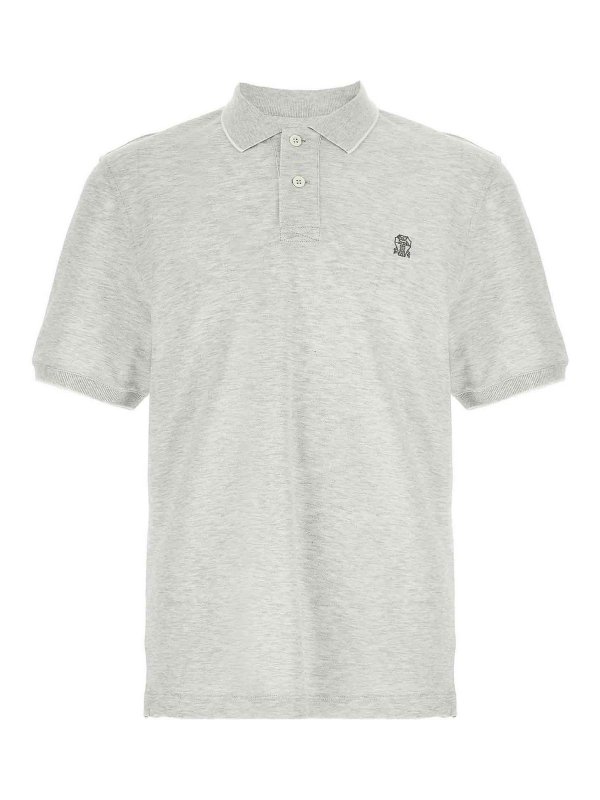 BRUNELLO CUCINELLI: Polos - Polo - Gris