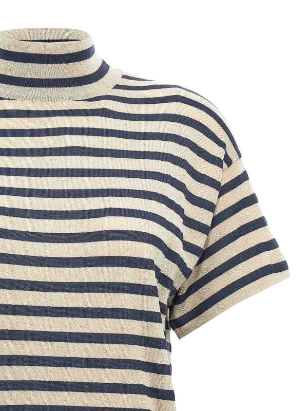 The Best Shops BRUNELLO CUCINELLI: cardigans - Sparkling Stripe Sweater