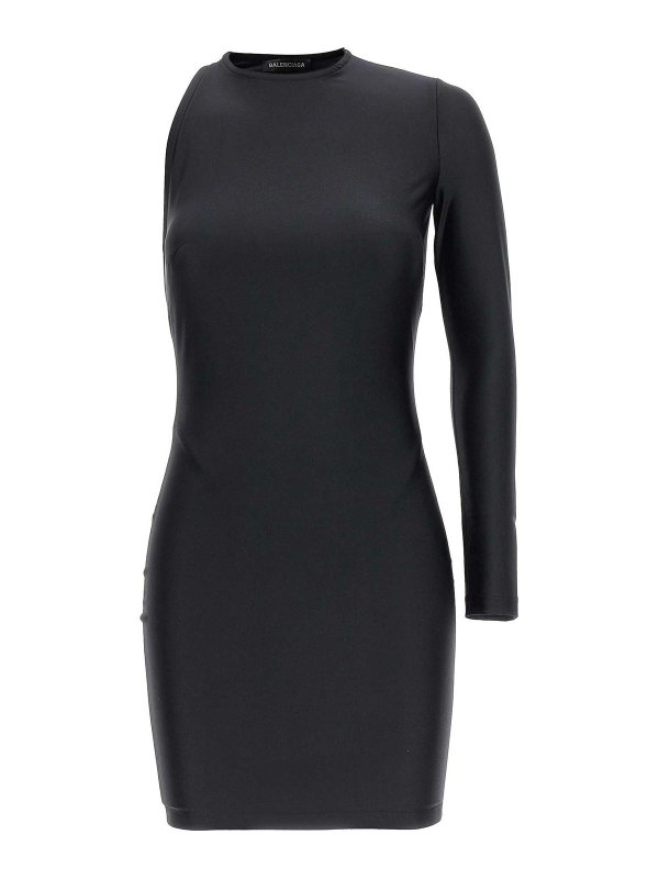 ワンピース BALENCIAGA Cut-out one shoulder dress (746152TNV43 1000) Balenciaga Cut-Out One Shoulder Dress - Black | 746152TNV431000
