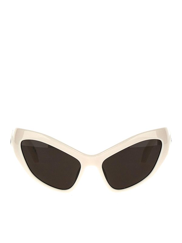 BALENCIAGA: サングラス - サングラス - 白