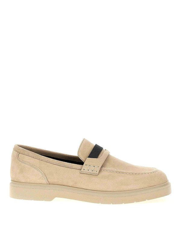 BRUNELLO CUCINELLI: Mokassins und Slippers - Mokassins - Beige