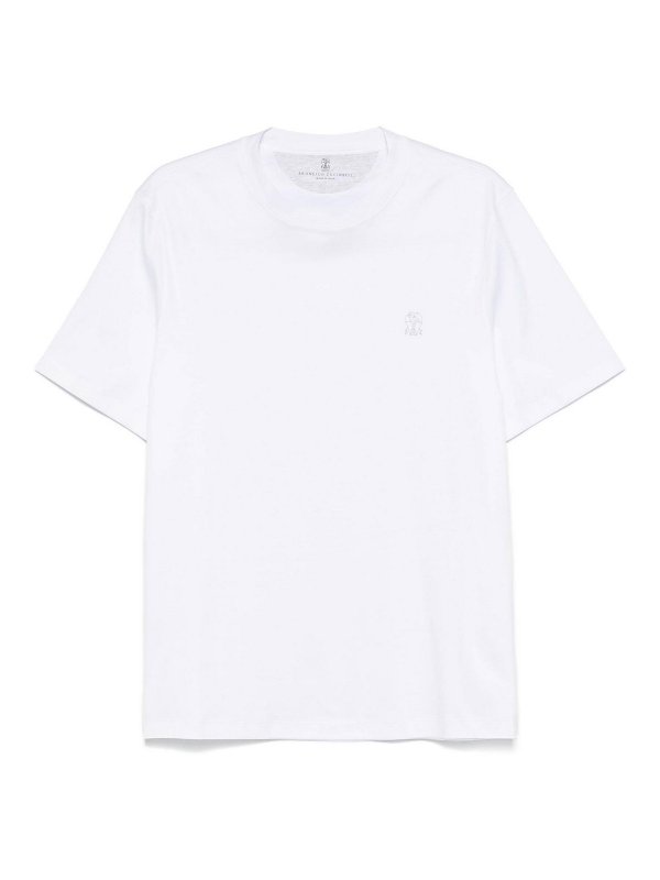 BRUNELLO CUCINELLI: T-shirts - T-Shirt - Weiß