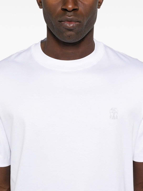 T-Shirt - Weiß shop online: BRUNELLO CUCINELLI