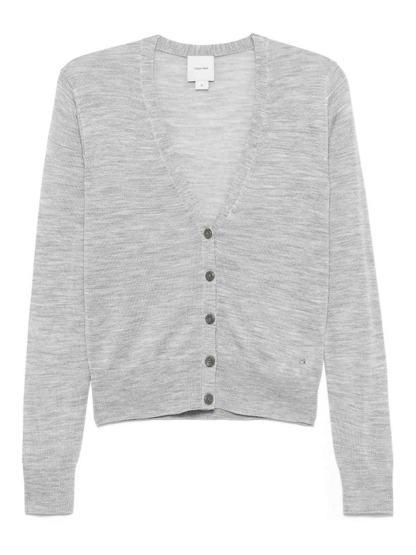 CALVIN KLEIN: カーディガン - カーディガン - グレー