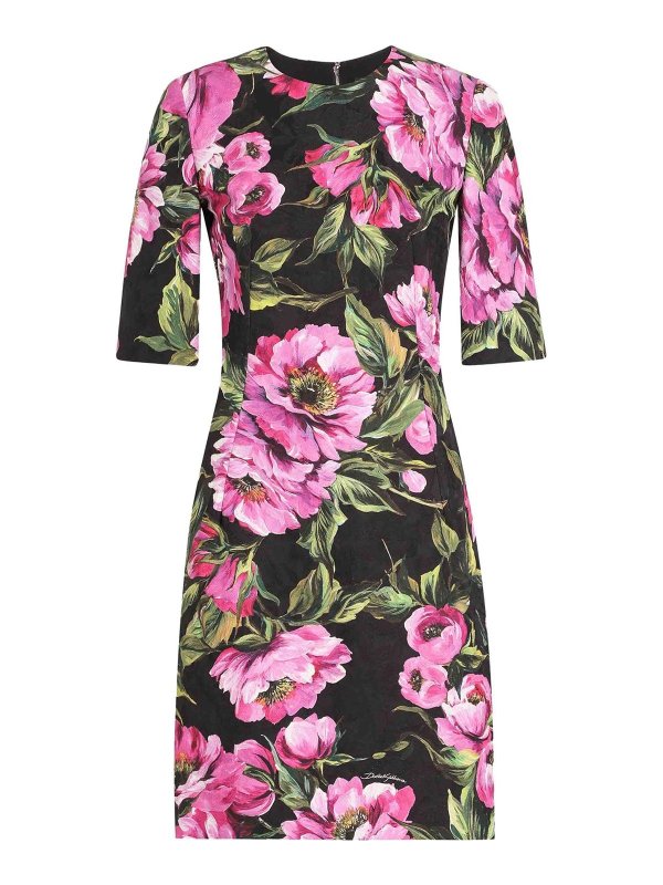 DOLCE & GABBANA: Robe longueur genou - Robe Au Genou - Fuchsia