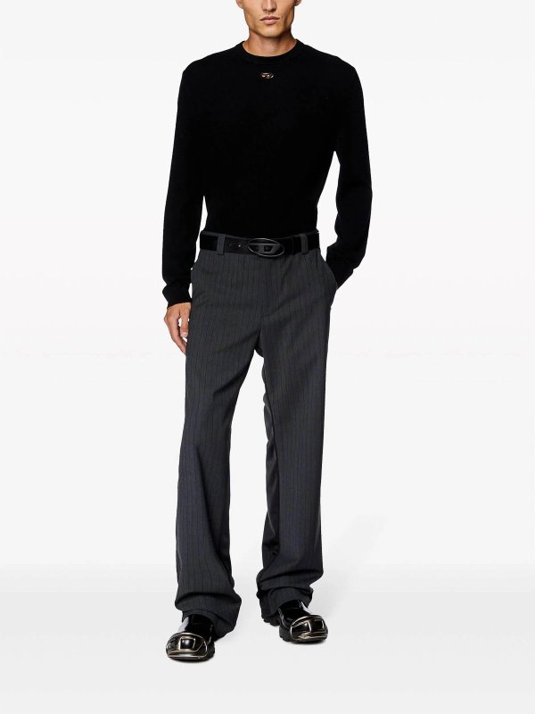 DIESEL: Escotes barcos online - Suéter Con Escote Barco - Negro