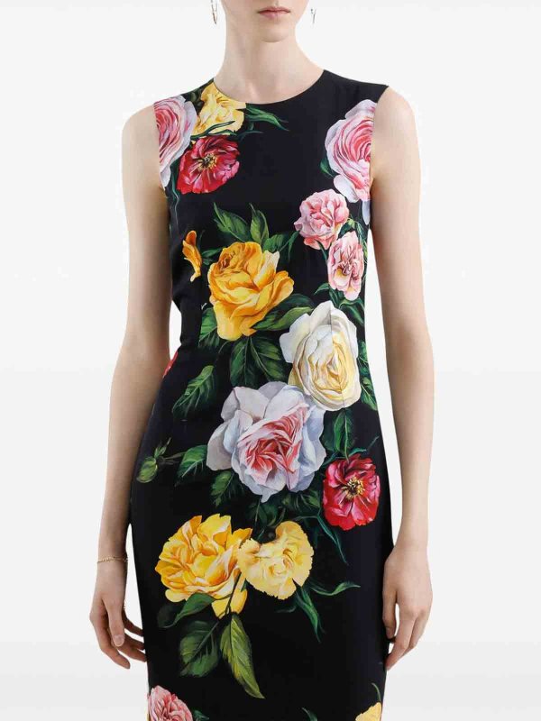 DOLCE & GABBANA: ニーレングスドレス online - 膝丈ドレス - イエロー