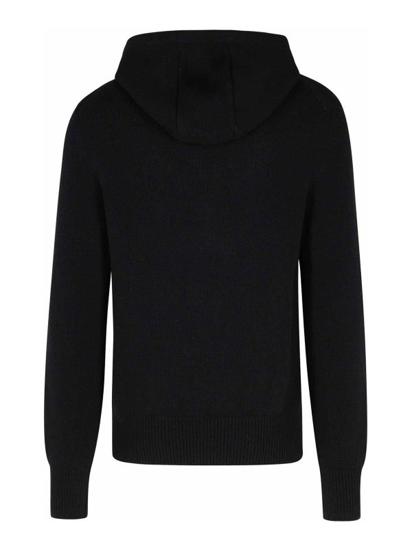 BURBERRY: crew necks online - Black Wool Blend Sweater