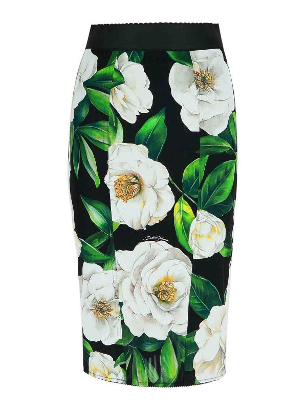 DOLCE & GABBANA: Knielange und Midi Röcke - Midirock - Schwarz