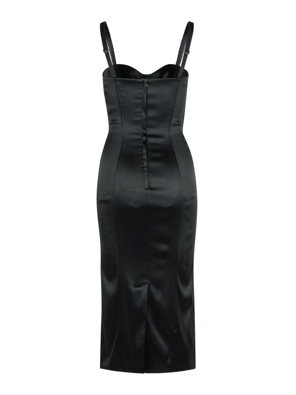 DOLCE & GABBANA: Knielange Kleider online - Knielanges Kleid - Schwarz