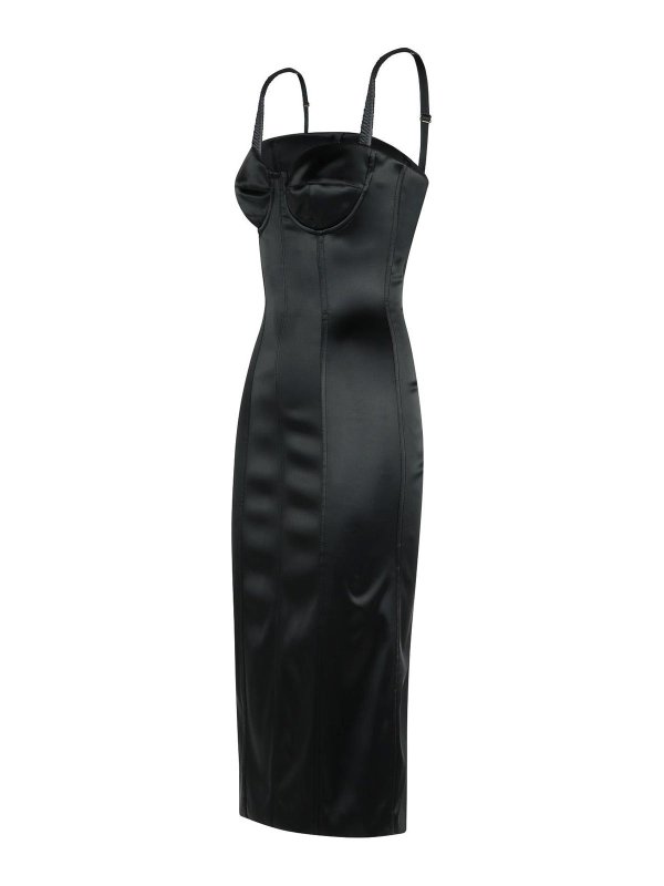 The Best Shops DOLCE & GABBANA: Knielange Kleider - Knielanges Kleid - Schwarz