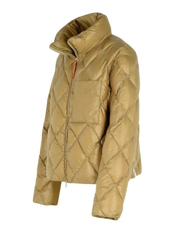The Best Shops JIL SANDER: casual jackets - Beige Polyamide Down Jacket