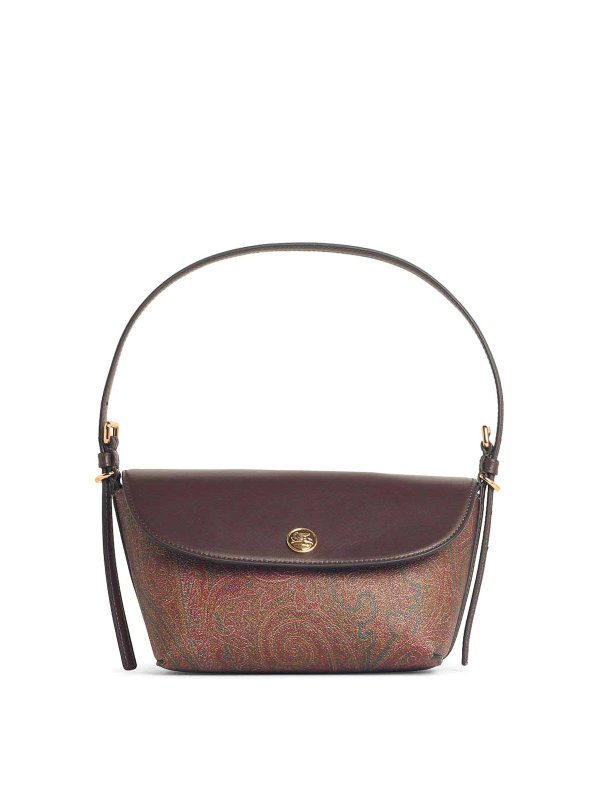 ETRO: cross body bags - Barchetta Brown Cotton Blend Bag