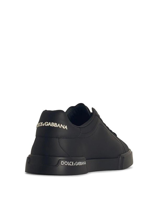 The Best Shops DOLCE & GABBANA: trainers - Portofino Black Leather Sneakers