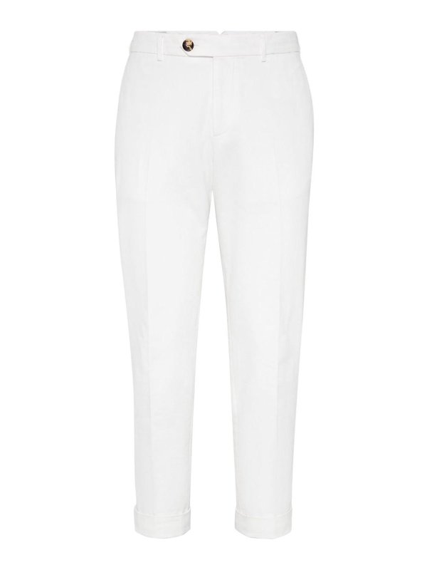 BRUNELLO CUCINELLI: ストレートジーンズ - ストレートジーンズ - 白