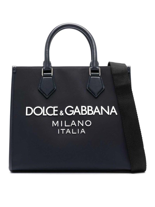 DOLCE & GABBANA: トートバッグ - トートバッグ - ブルー
