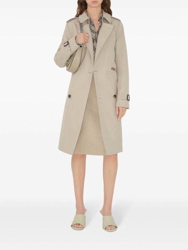 The Best Shops BURBERRY: knee length coats - Beige jacket