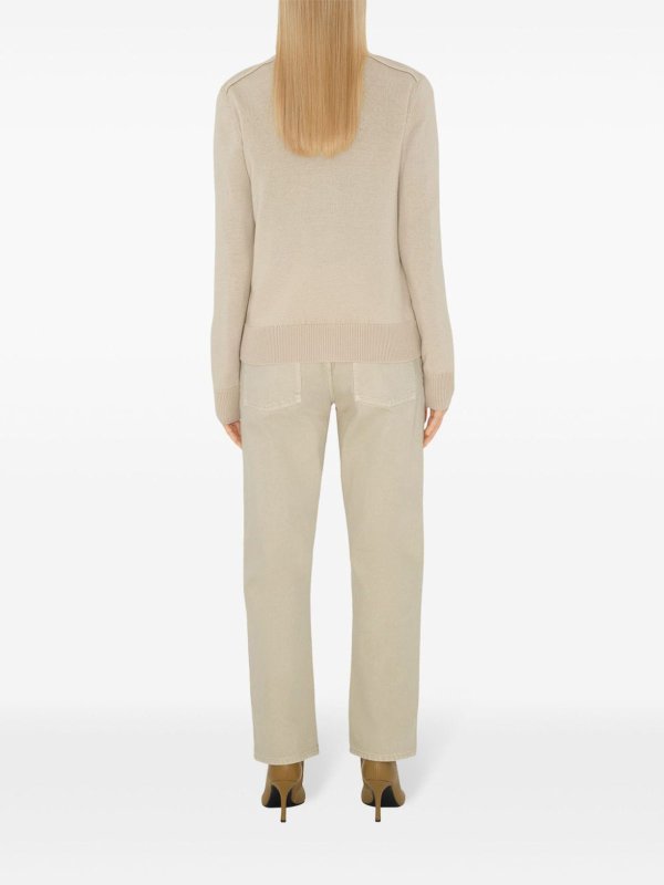 The Best Shops BURBERRY: boat necks - Nutmeg pullover