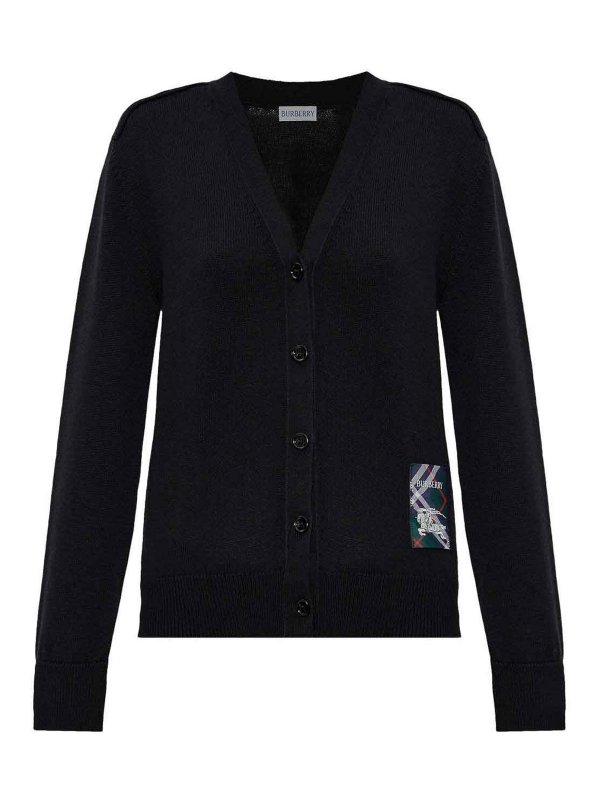 BURBERRY: cardigans - Black cardigan