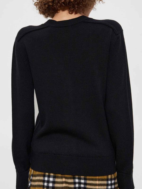 Black cardigan shop online: BURBERRY