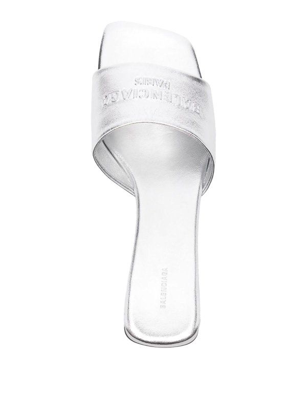 Silver sandals shop online: BALENCIAGA