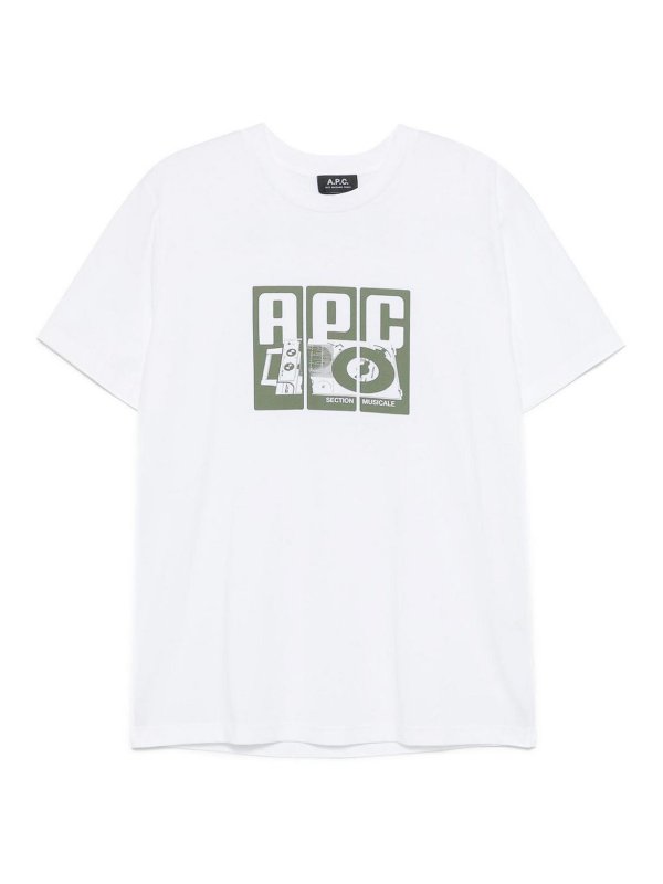 A.P.C.: T-shirts - T-Shirt - Blanc