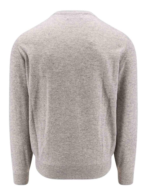 BRUNELLO CUCINELLI: Strickpullover mit Rundhalsausschnitt online - Rundhalspullover - Grau