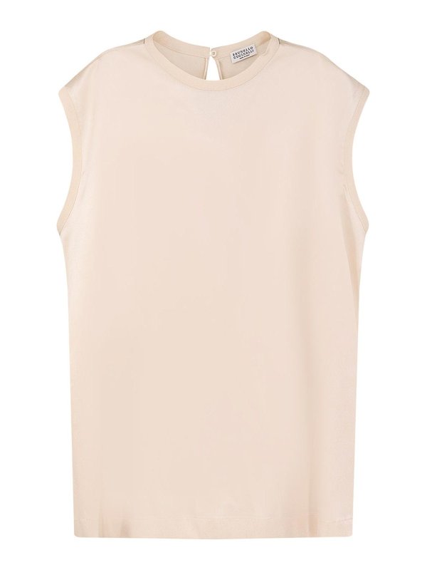 BRUNELLO CUCINELLI: Tops und Tank Tops - Top - Beige