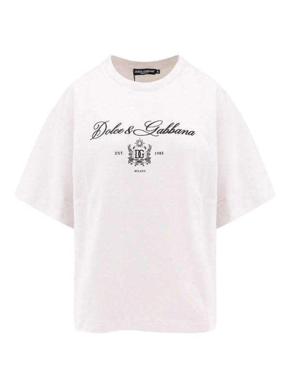 DOLCE & GABBANA: Tシャツ - Tシャツ - 白