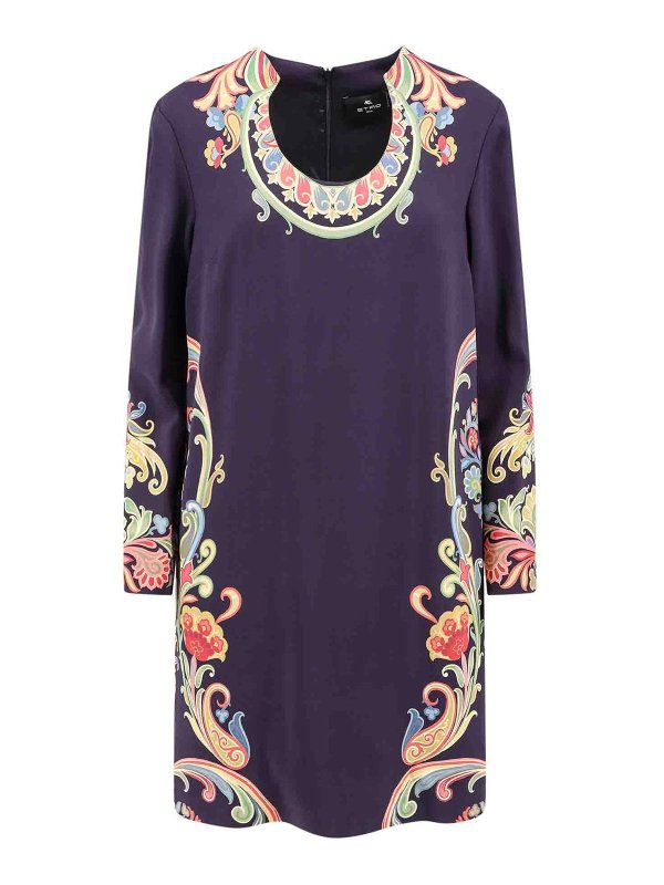 ETRO: ショートドレス - ショートドレス - ブルー